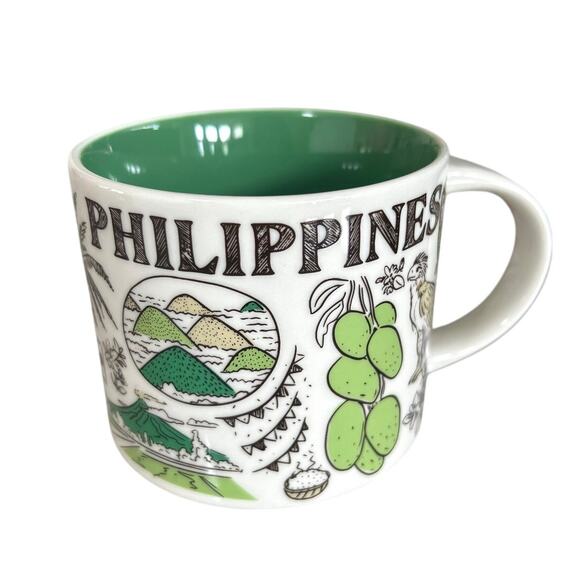 Starbucks Philippines Been There Series Coffee Mug 14 oz Green Interior - Picture 1 of 8